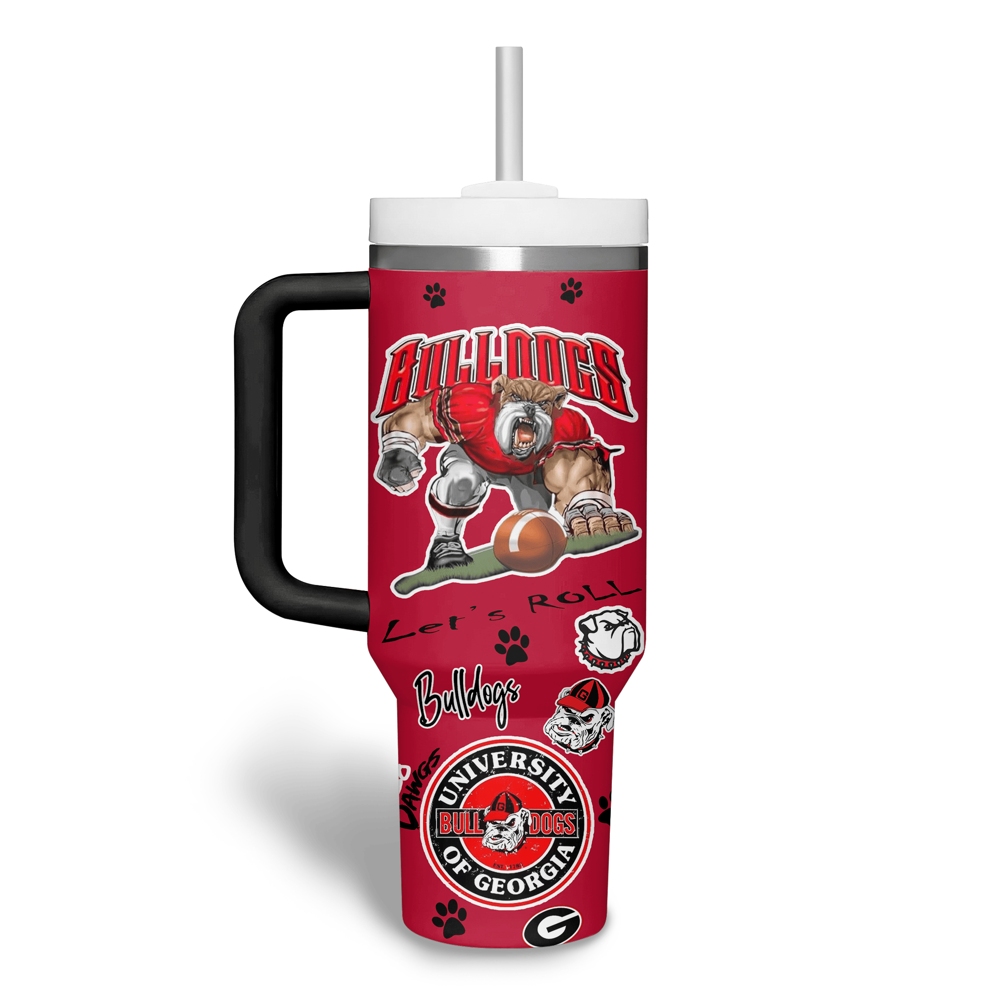 Georgia Bulldogs NCAA Custom Stanley Cup 40 oz 30 oz Tumbler With HandleTVC2301514 - Image 2