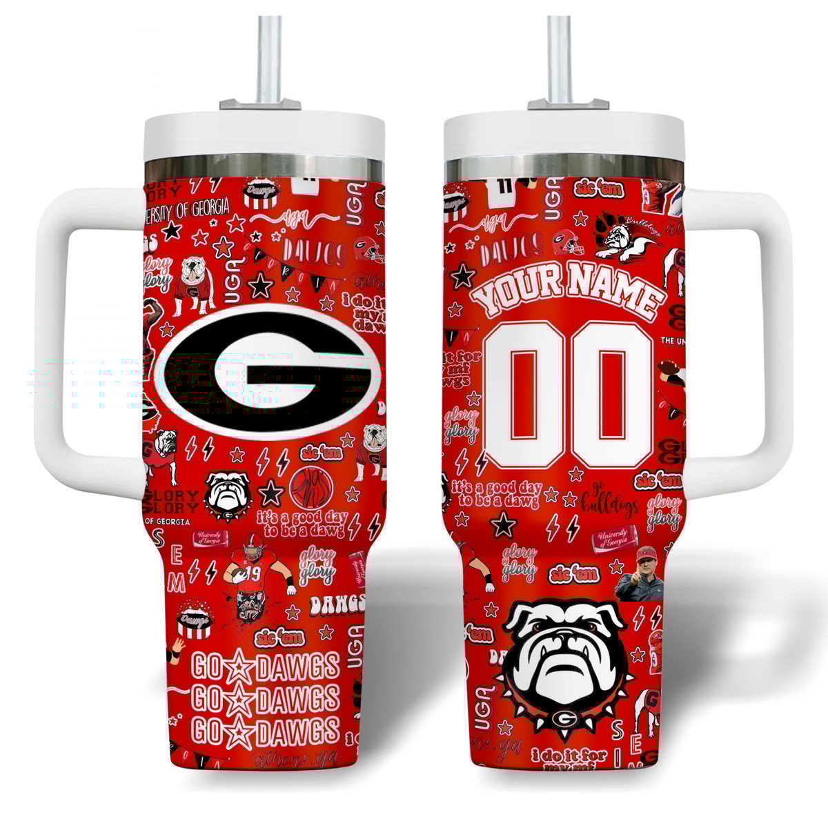 Georgia Bulldogs NCAA Custom Stanley Cup 40 oz 30 oz Tumbler With HandleTVC2301517 - Image 2