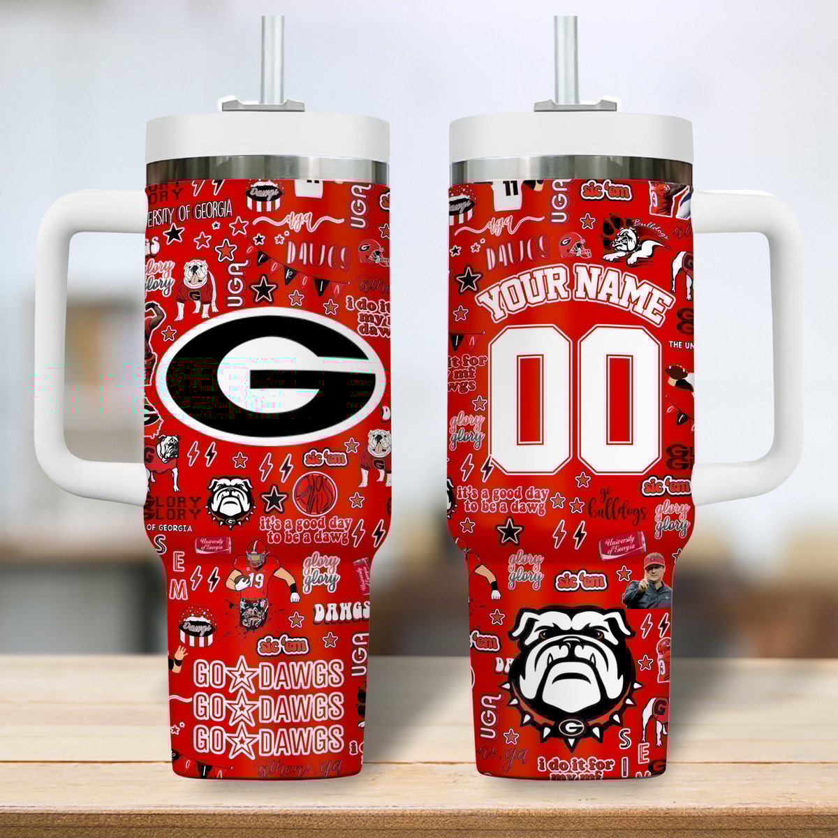 Georgia Bulldogs NCAA Custom Stanley Cup 40 oz 30 oz Tumbler With HandleTVC2301517