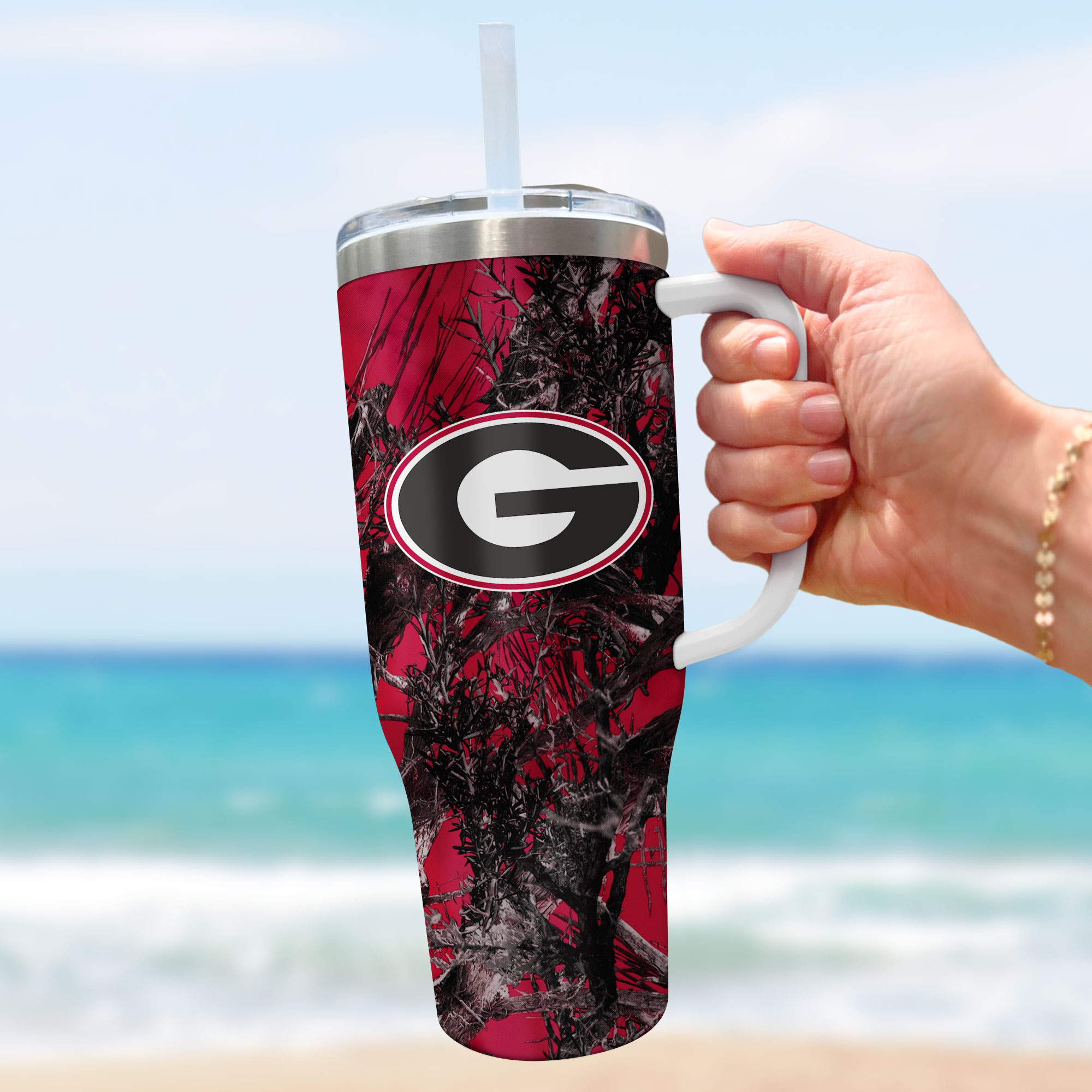 Georgia Bulldogs NCAA Hunting Custom Stanley Cup 40 oz 30 oz Tumbler With HandleTVC230115 - Image 3