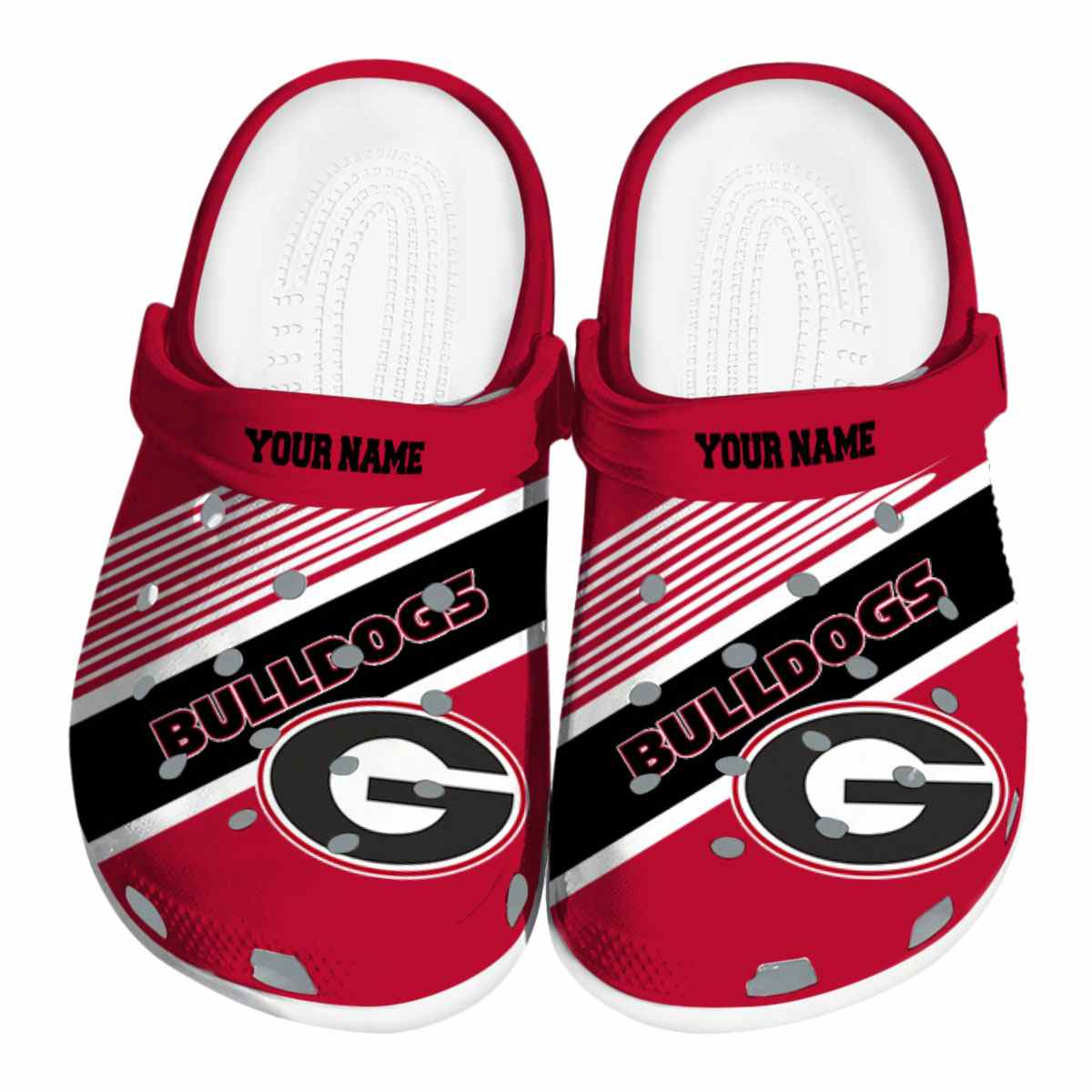 Georgia Bulldogs NCAA Sport Crocs Crocband Clogs Shoes Comfortable For Men Women and Kids