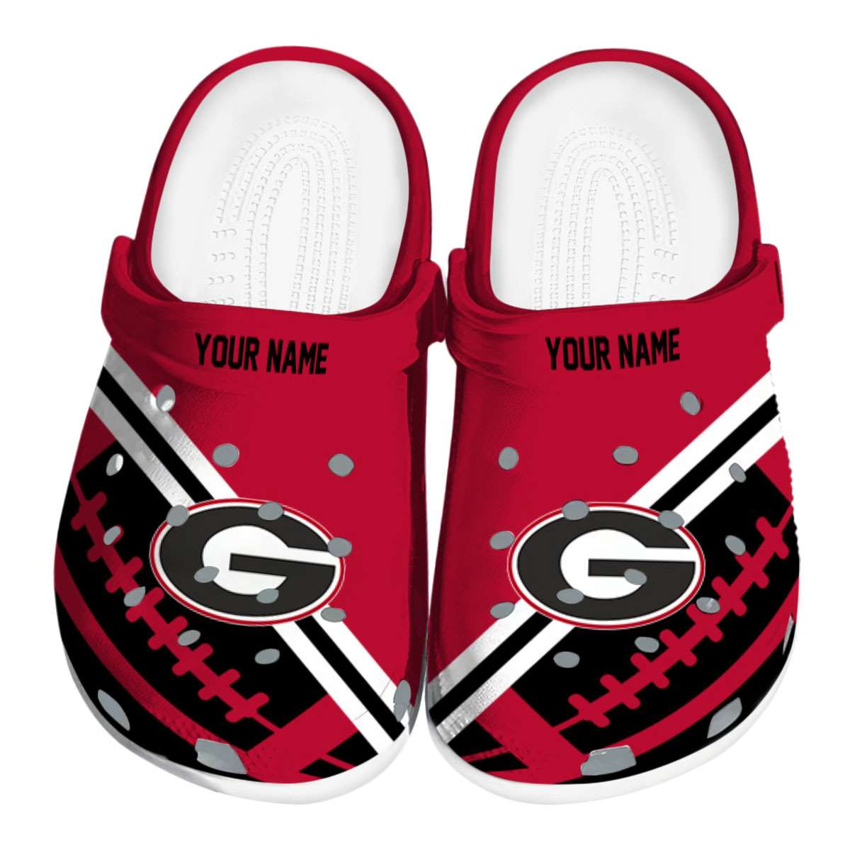 Georgia Bulldogs NCAA Sport Crocs Crocband Clogs Shoes Comfortable For Men Women and Kids
