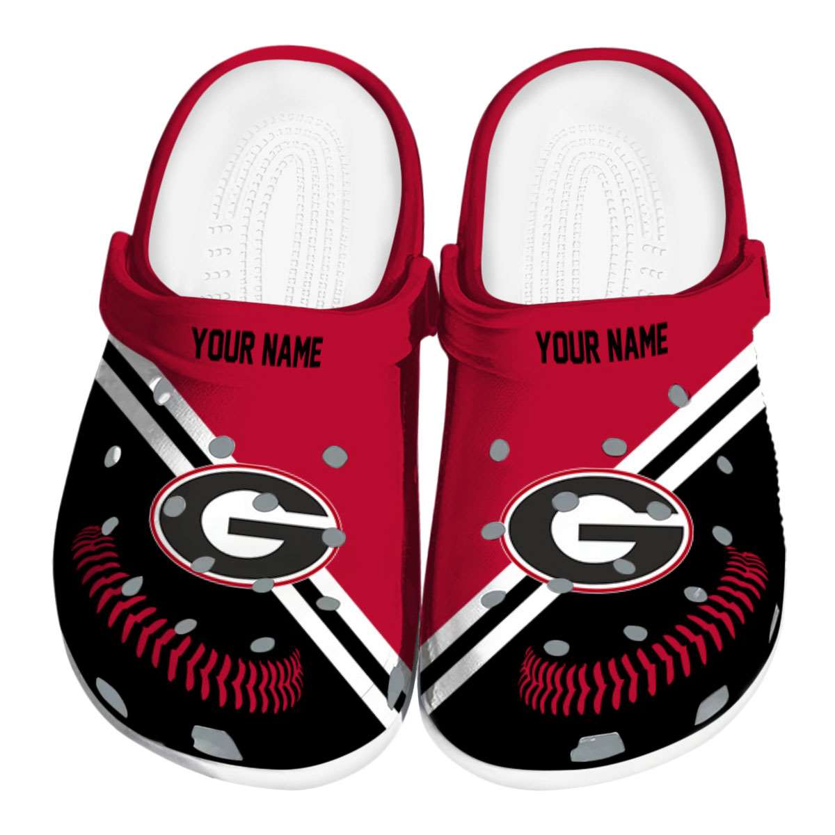 Georgia Bulldogs NCAA Sport Crocs Crocband Clogs Shoes Comfortable For Men Women and Kids