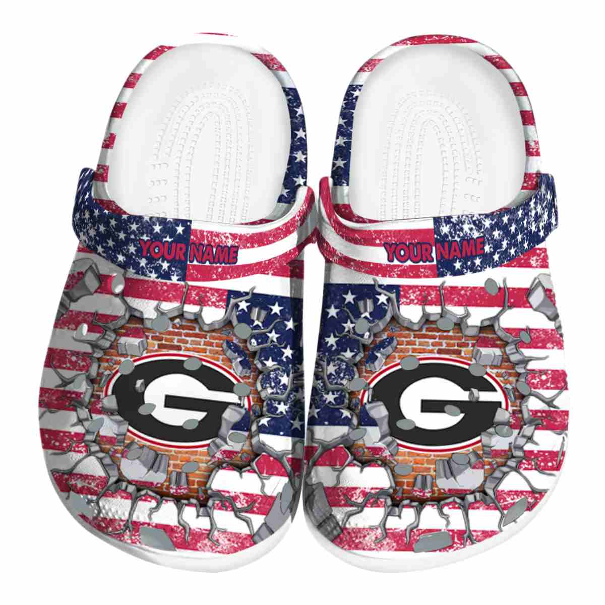 Georgia Bulldogs NCAA Sport Crocs Crocband Clogs Shoes Comfortable For Men Women and Kids