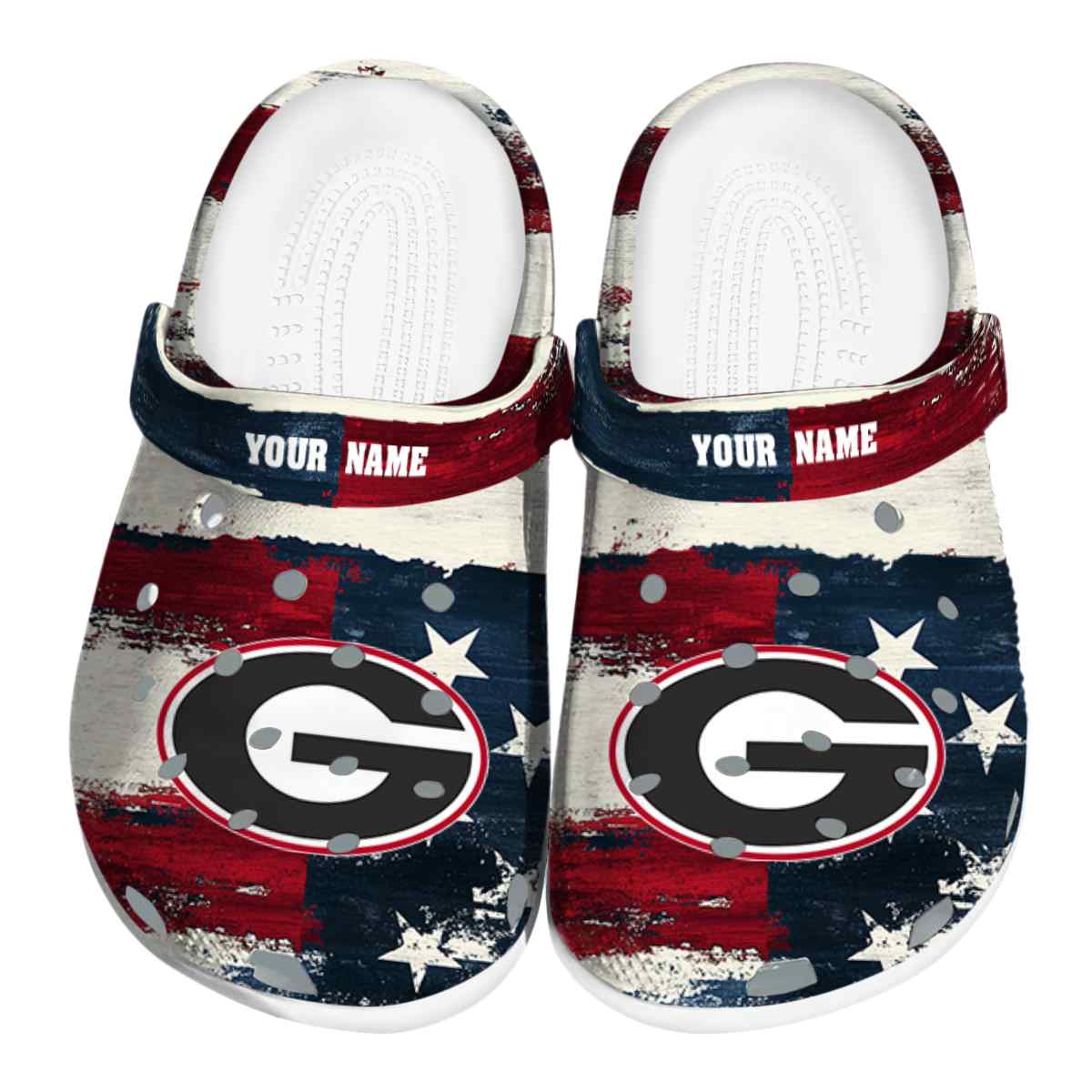 Georgia Bulldogs NCAA Sport Crocs Crocband Clogs Shoes Comfortable For Men Women and Kids