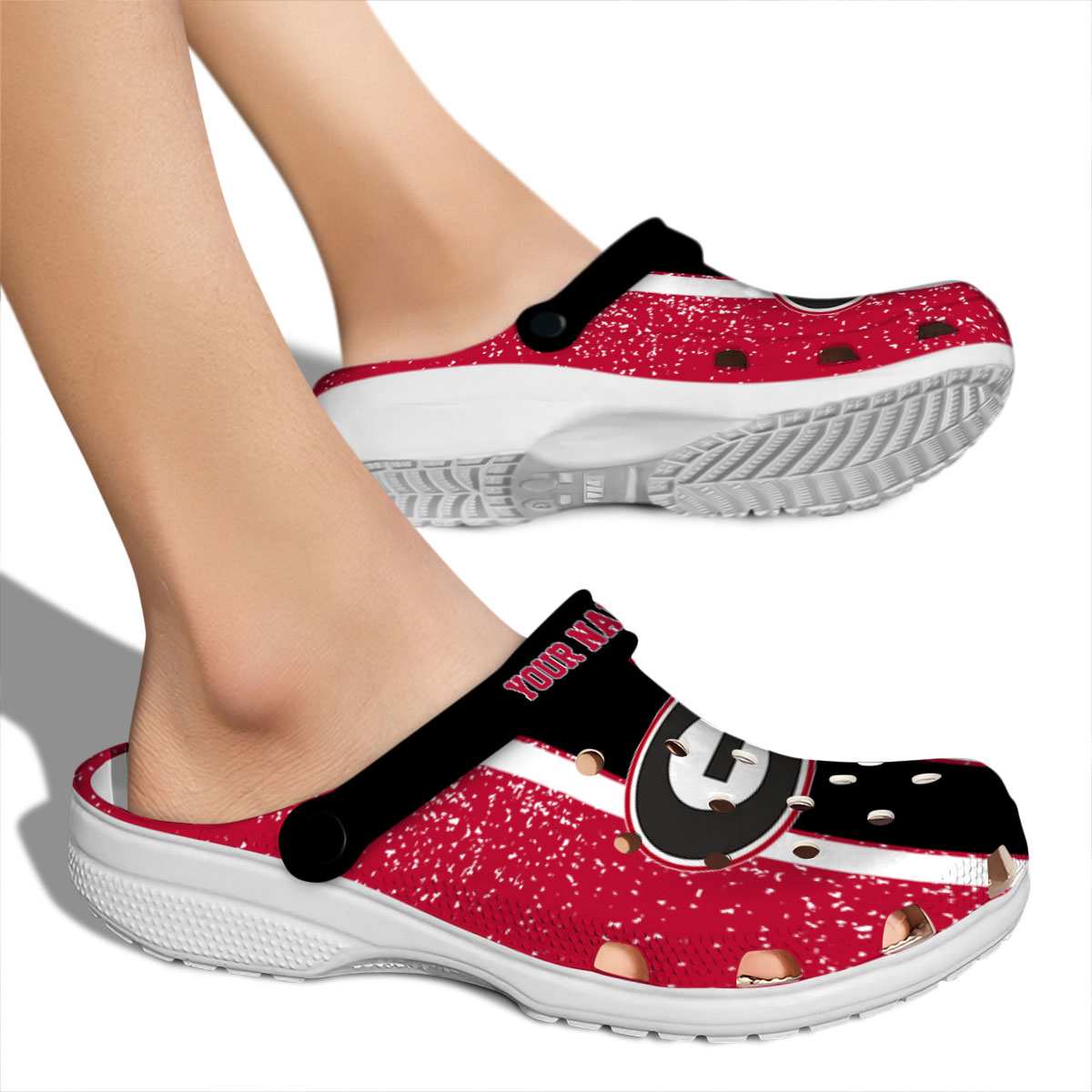 Georgia Bulldogs NCAA Sport Crocs Crocband Clogs Shoes Comfortable For Men Women and Kids - Image 2