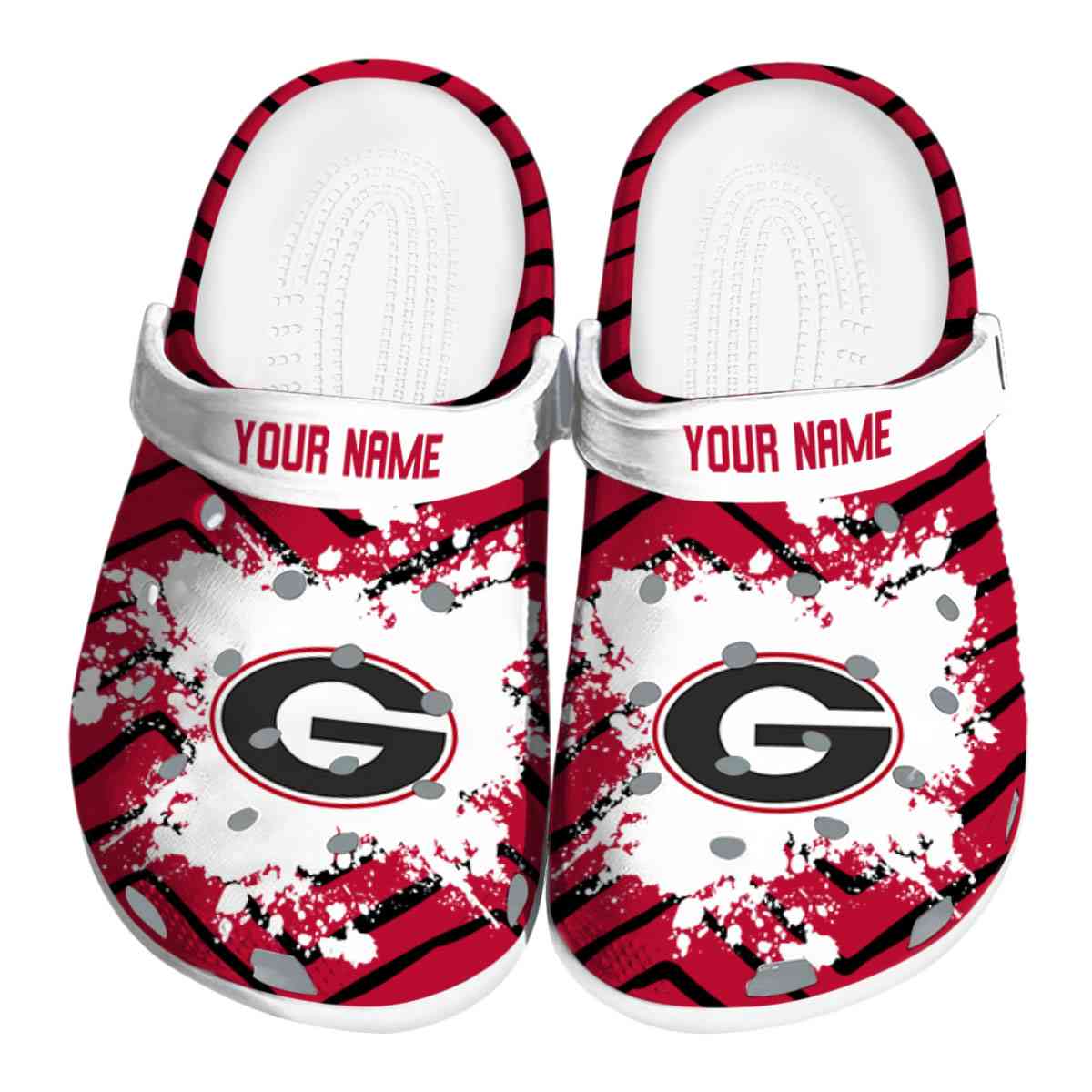 Georgia Bulldogs NCAA Sport Crocs Crocband Clogs Shoes Comfortable For Men Women and Kids
