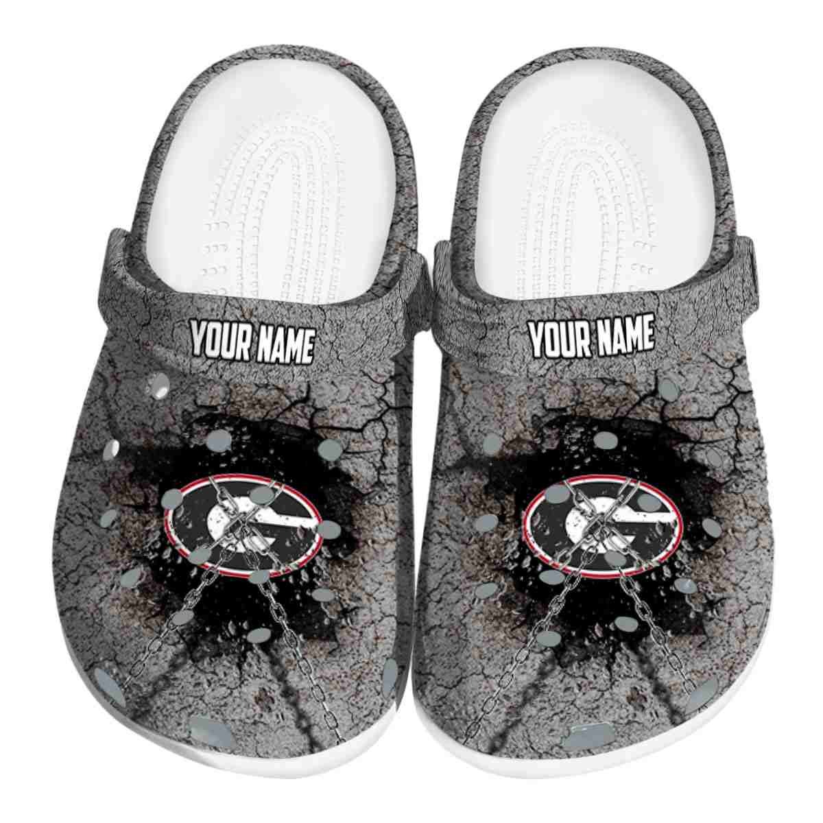 Georgia Bulldogs NCAA Sport Crocs Crocband Clogs Shoes Comfortable For Men Women and Kids