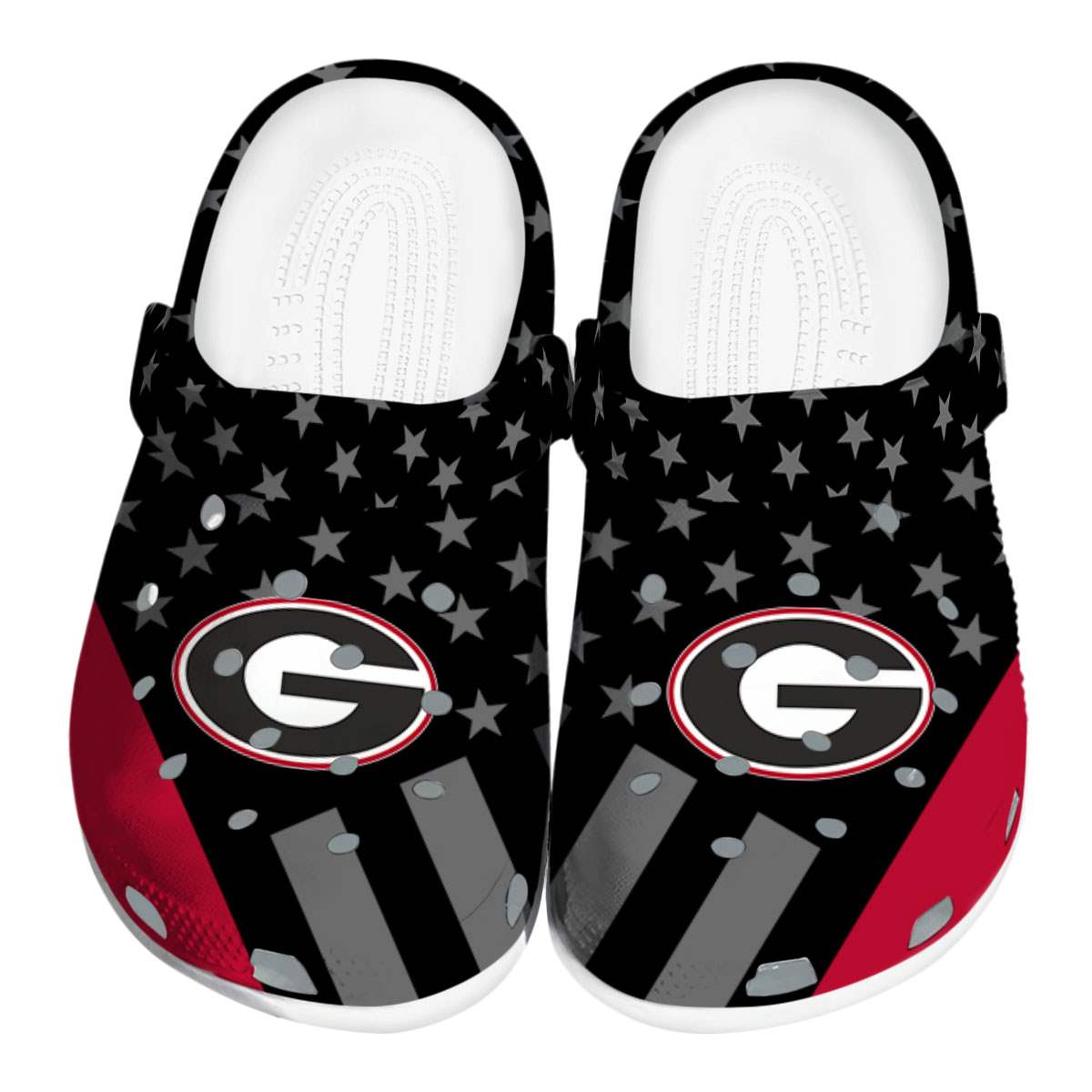 Georgia Bulldogs NCAA Sport Crocs Crocband Clogs Shoes Comfortable For Men Women and Kids