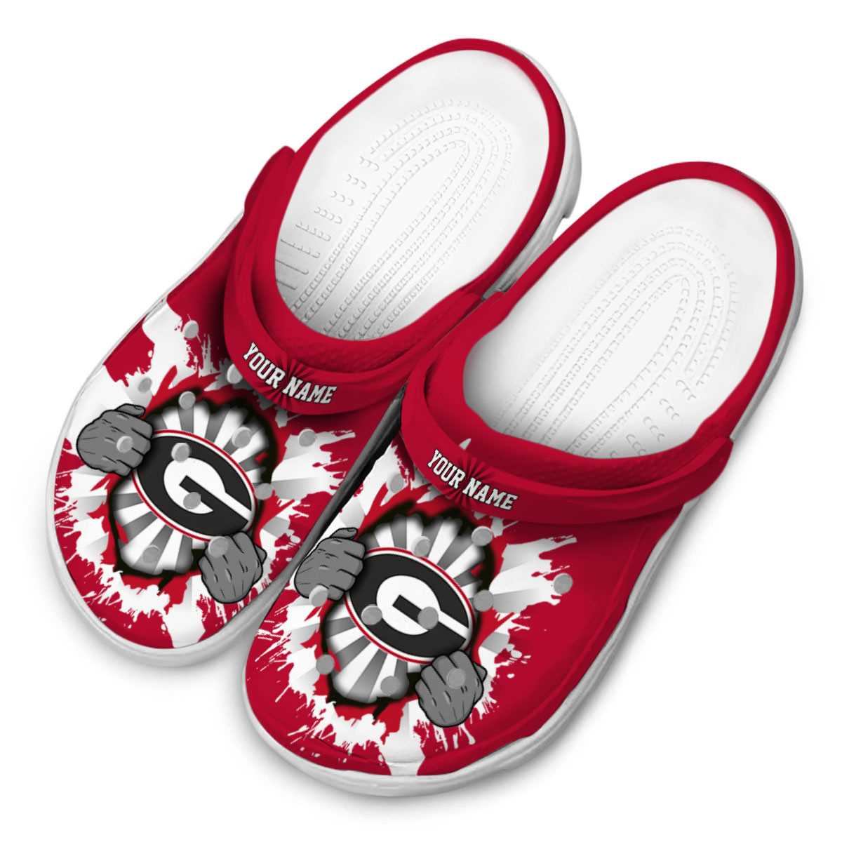 Georgia Bulldogs NCAA Sport Crocs Crocband Clogs Shoes Comfortable For Men Women and Kids - Image 4