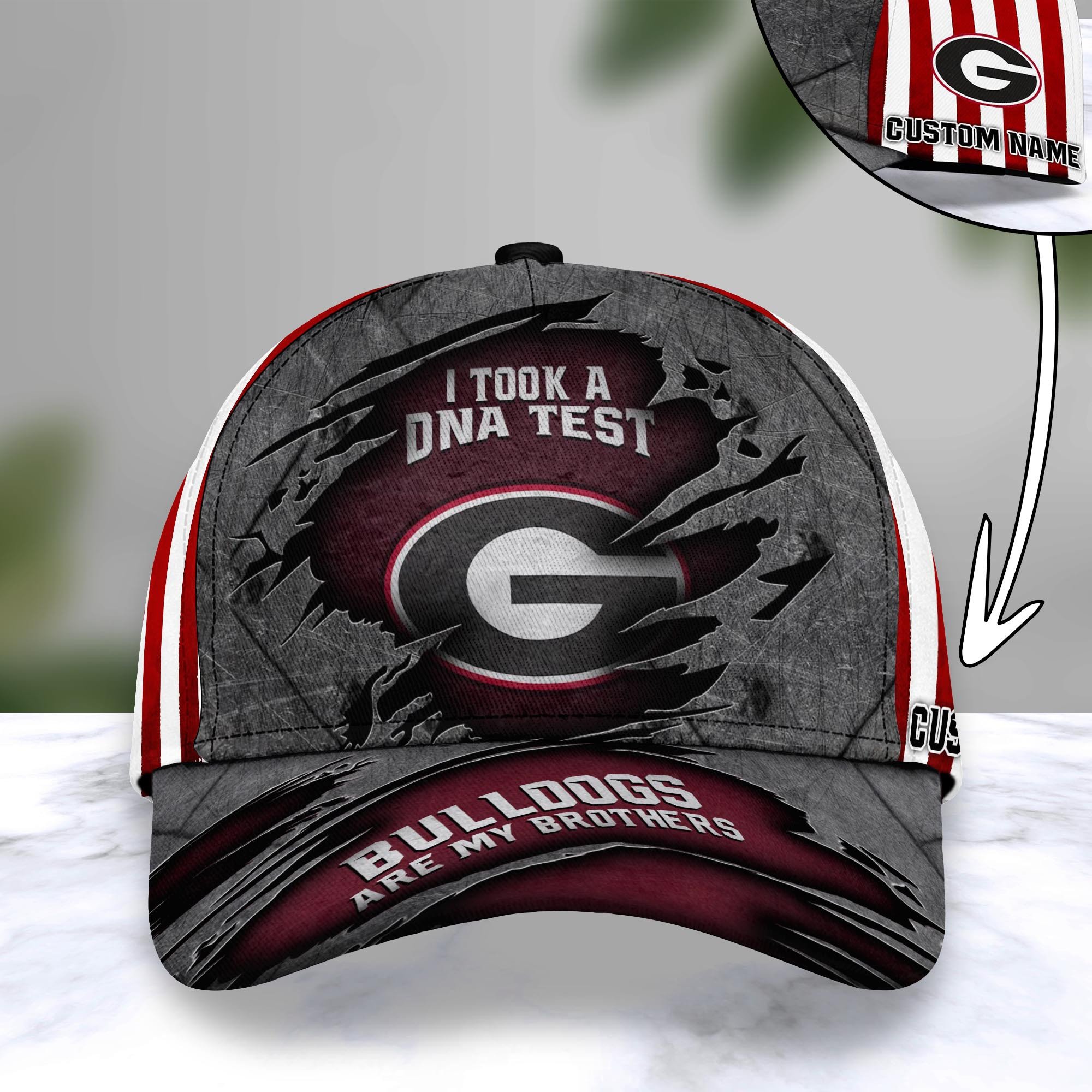 Georgia Bulldogs Personalized Baseball Caps Trucker Hats Custom Hats Gifts For Men & Women