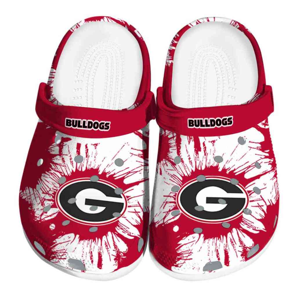 Georgia Bulldogs Splatter Graphics ClogTVC180124