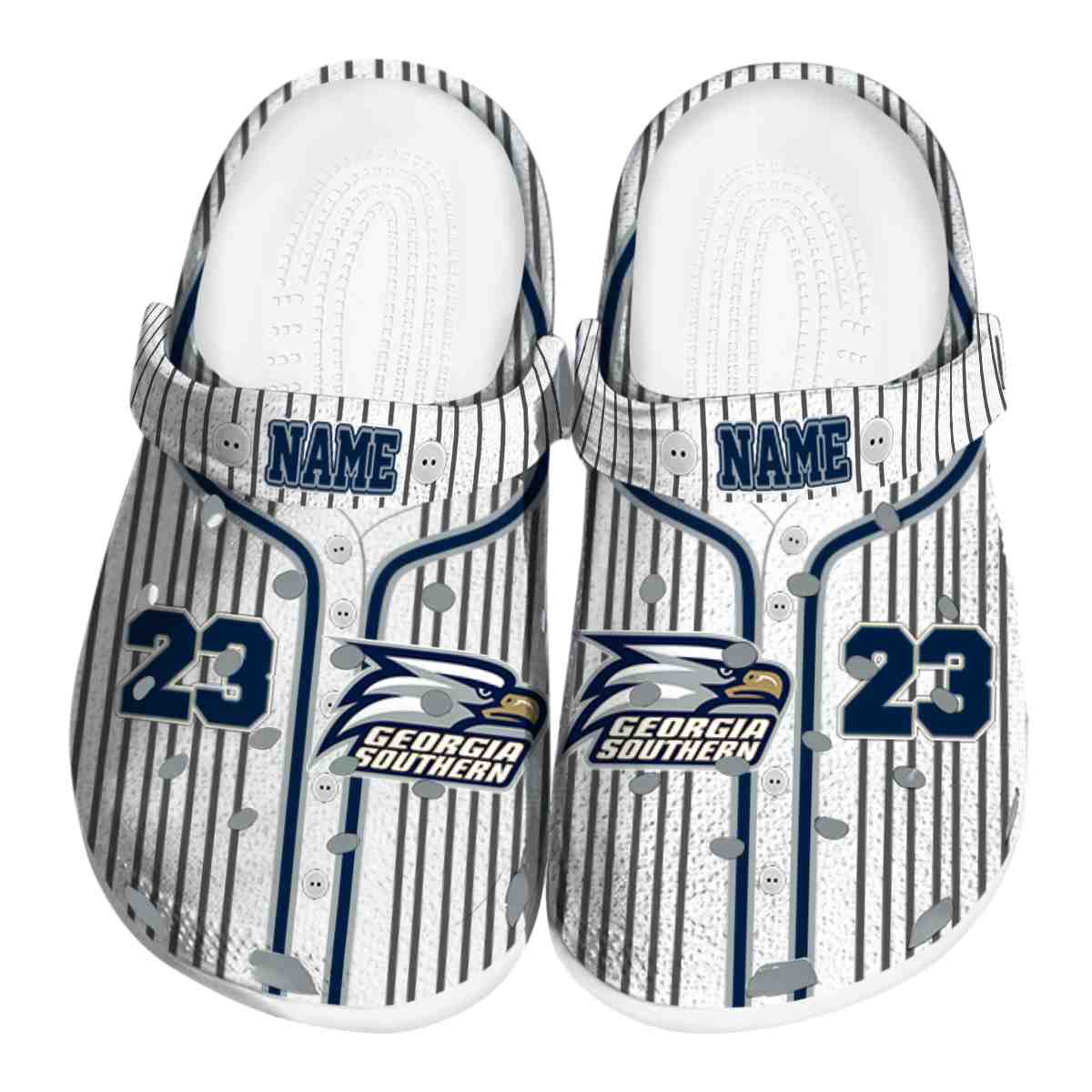 Georgia Southern Eagles NCAA Sport Crocs Crocband Clogs Shoes Comfortable For Men Women and Kids