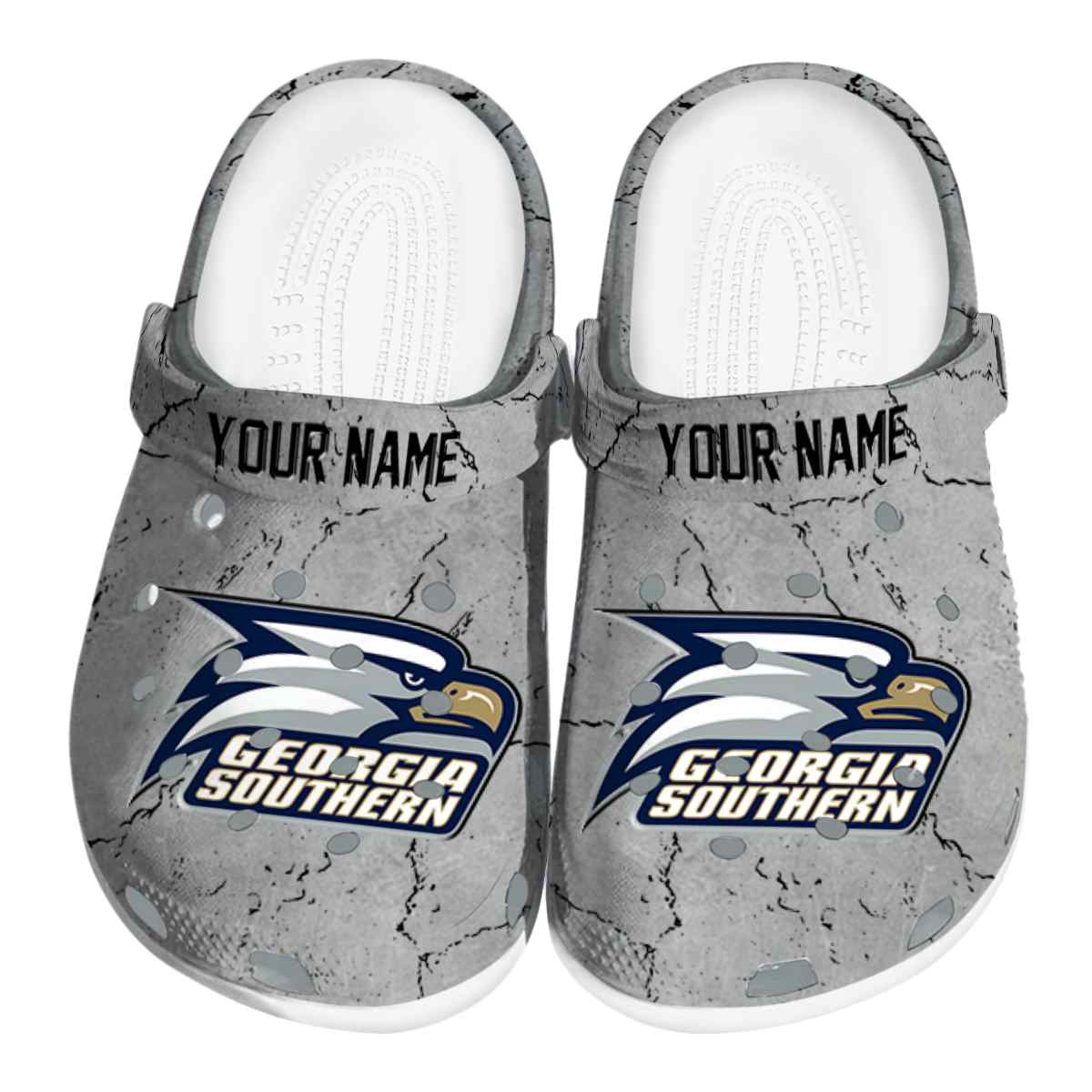 Georgia Southern Eagles NCAA Sport Crocs Crocband Clogs Shoes Comfortable For Men Women and Kids