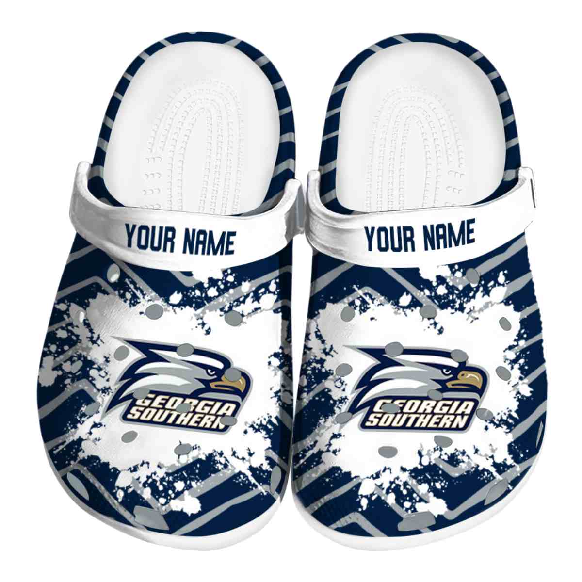 Georgia Southern Eagles NCAA Sport Crocs Crocband Clogs Shoes Comfortable For Men Women and Kids