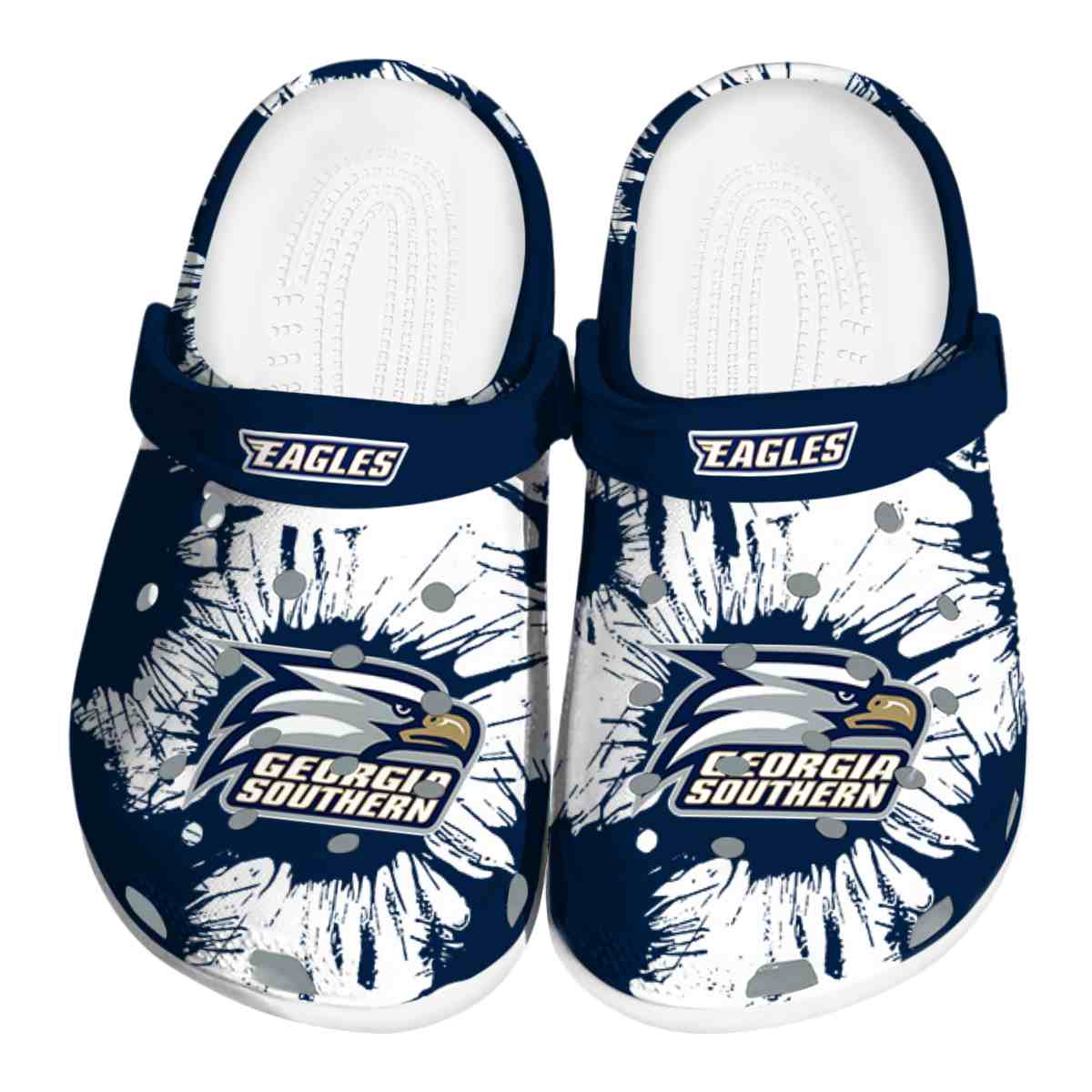 Georgia Southern Eagles NCAA Sport Crocs Crocband Clogs Shoes Comfortable For Men Women and Kids