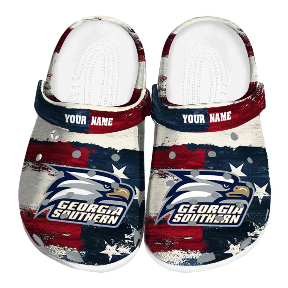 Georgia Southern Eagles NCAA Sport Crocs Crocband Clogs Shoes Comfortable For Men Women and Kids
