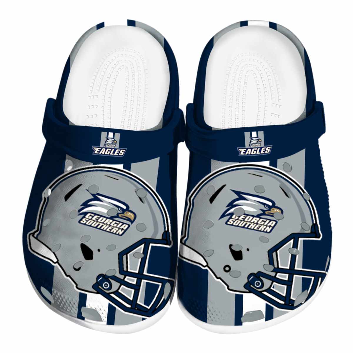 Georgia Southern Eagles NCAA Sport Crocs Crocband Clogs Shoes Comfortable For Men Women and Kids
