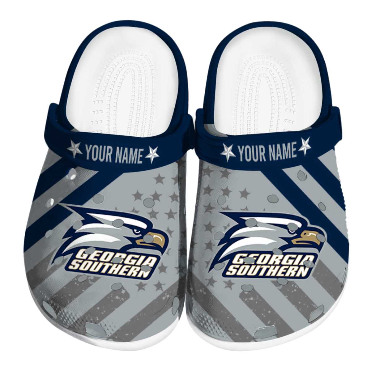 Georgia Southern Eagles NCAA Sport Crocs Crocband Clogs Shoes Comfortable For Men Women and Kids