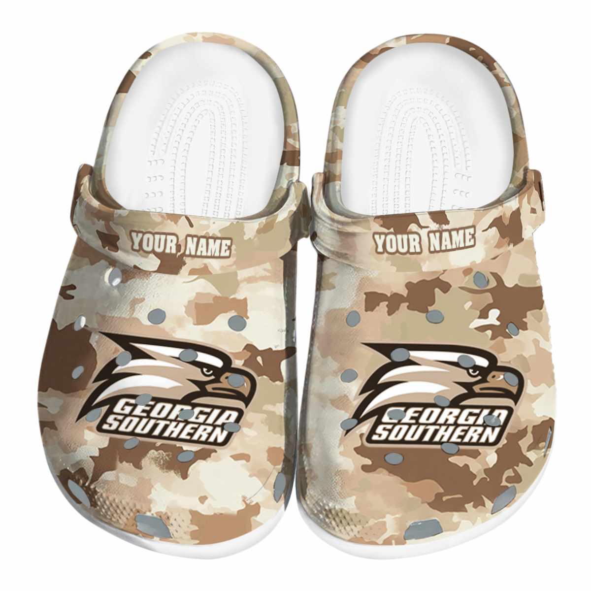 Georgia Southern Eagles NCAA Sport Crocs Crocband Clogs Shoes Comfortable For Men Women and Kids