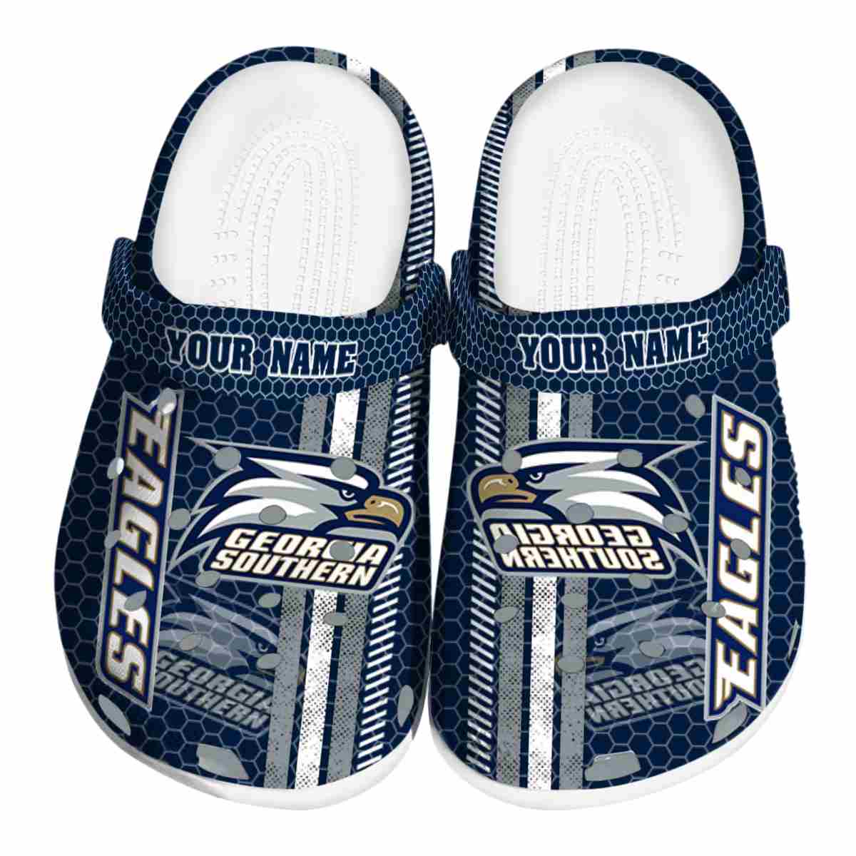 Georgia Southern Eagles NCAA Sport Crocs Crocband Clogs Shoes Comfortable For Men Women and Kids