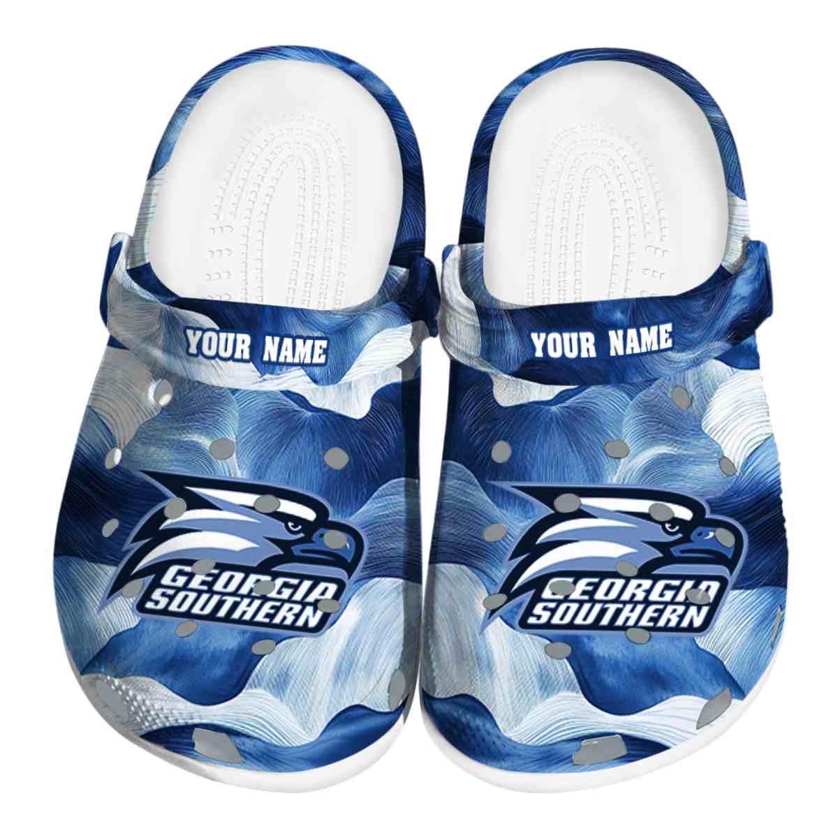 Georgia Southern Eagles NCAA Sport Crocs Crocband Clogs Shoes Comfortable For Men Women and Kids