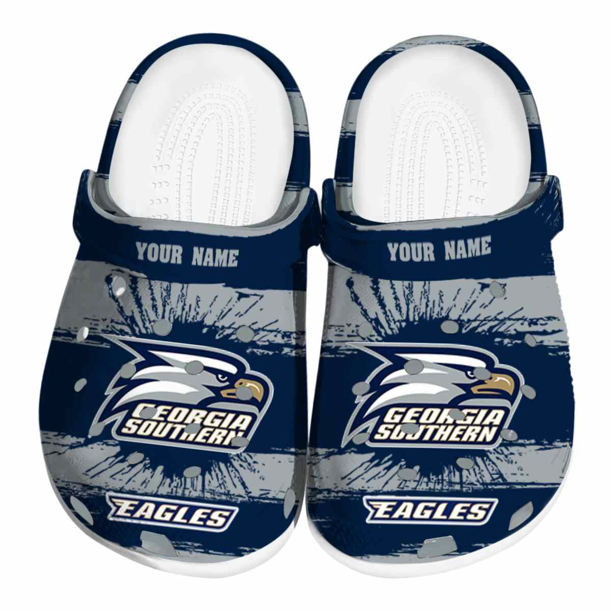 Georgia Southern Eagles NCAA Sport Crocs Crocband Clogs Shoes Comfortable For Men Women and Kids