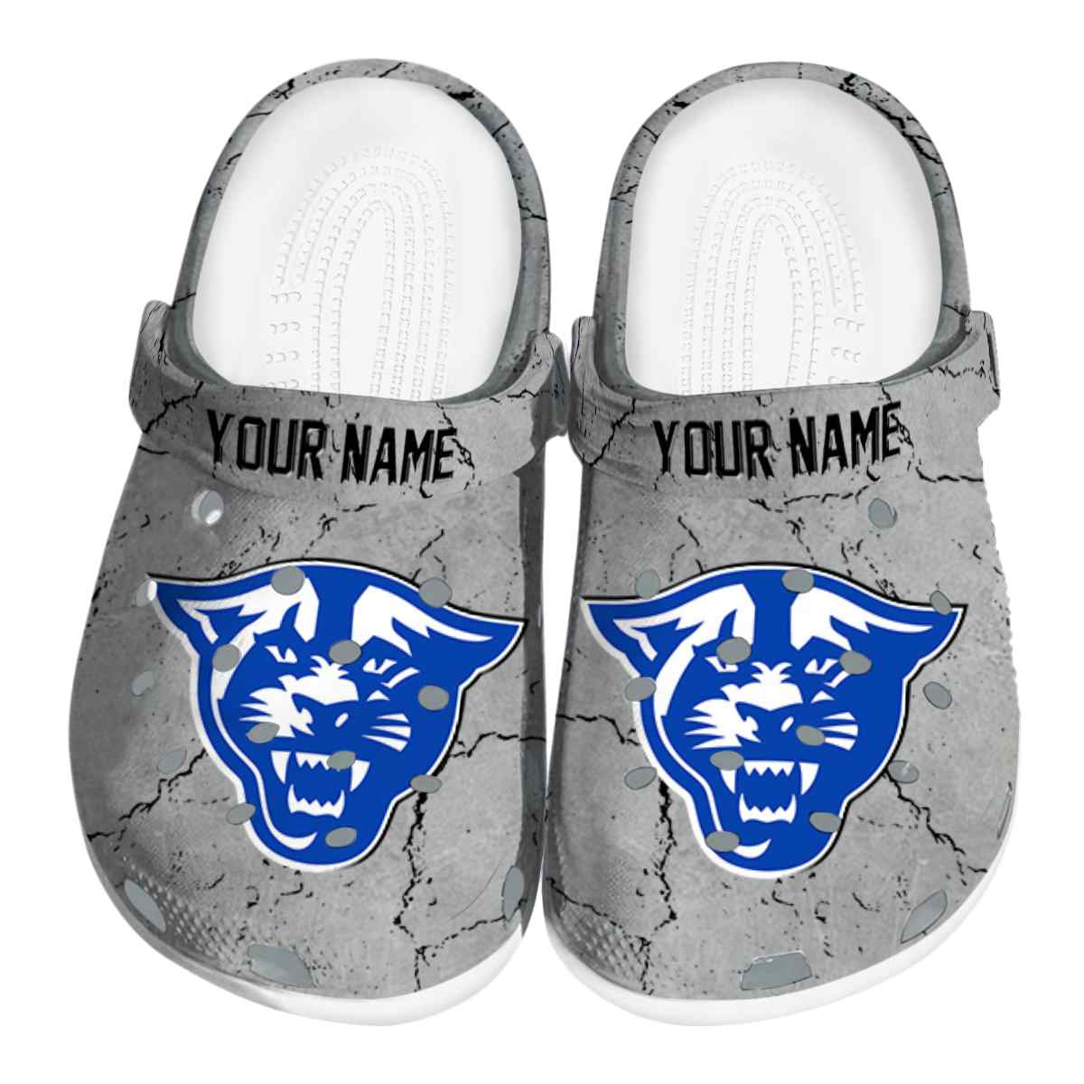 Georgia State Panthers NCAA Sport Crocs Crocband Clogs Shoes Comfortable For Men Women and Kids