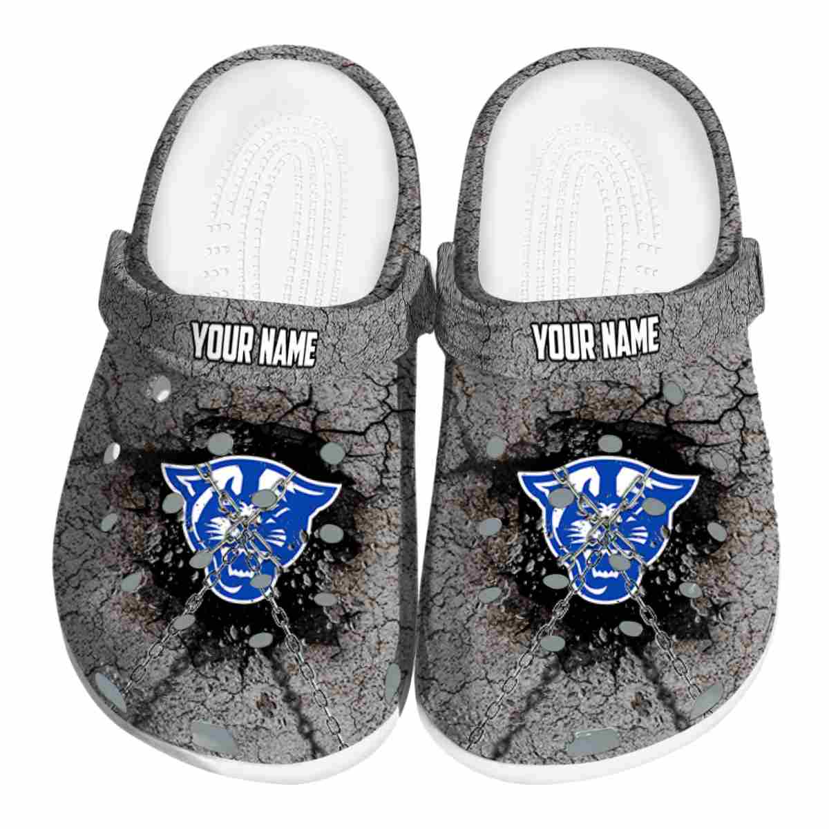 Georgia State Panthers NCAA Sport Crocs Crocband Clogs Shoes Comfortable For Men Women and Kids