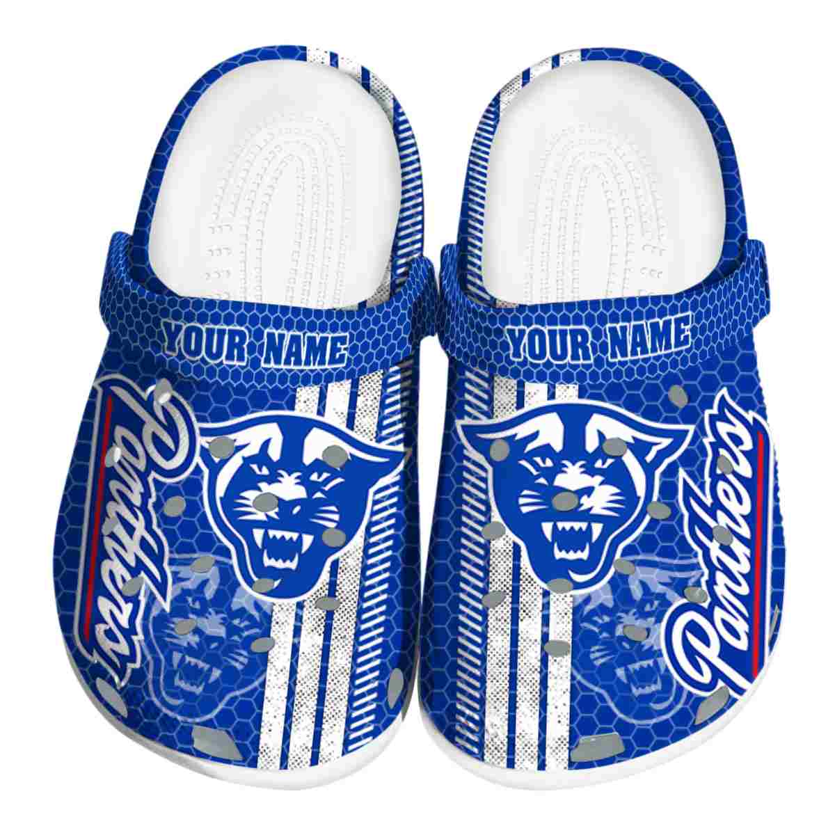 Georgia State Panthers NCAA Sport Crocs Crocband Clogs Shoes Comfortable For Men Women and Kids