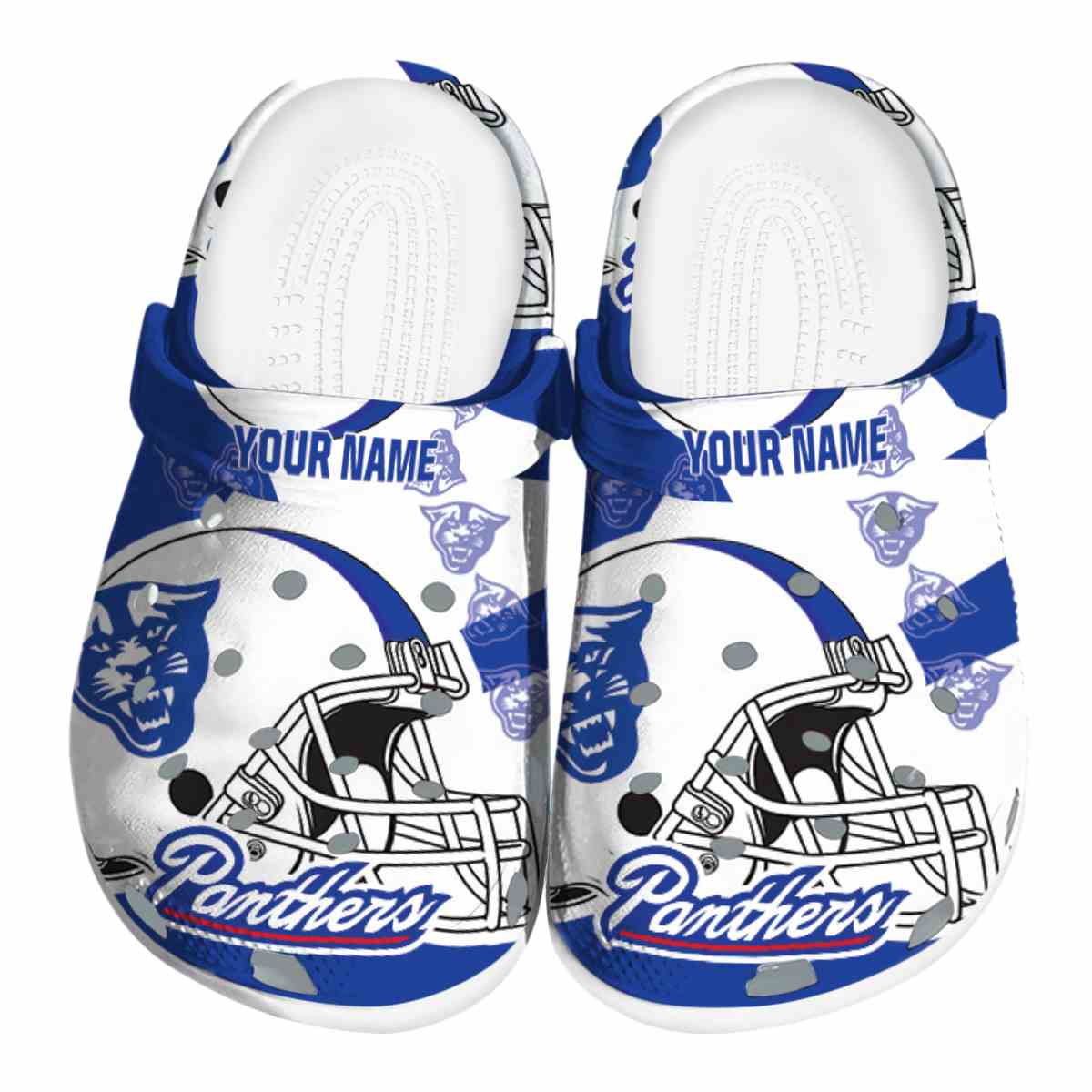 Georgia State Panthers NCAA Sport Crocs Crocband Clogs Shoes Comfortable For Men Women and Kids