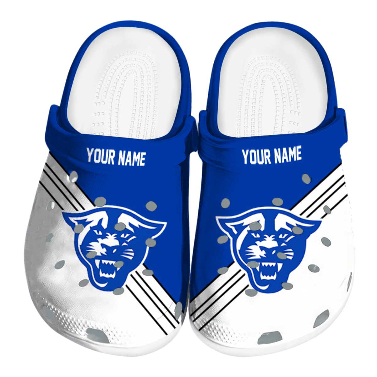 Georgia State Panthers NCAA Sport Crocs Crocband Clogs Shoes Comfortable For Men Women and Kids