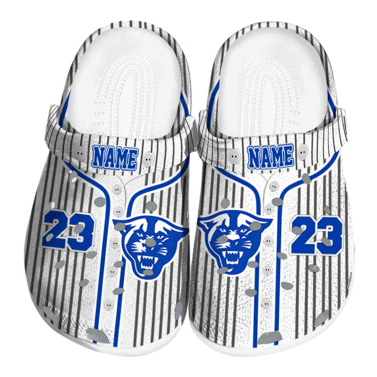 Georgia State Panthers NCAA Sport Crocs Crocband Clogs Shoes Comfortable For Men Women and Kids