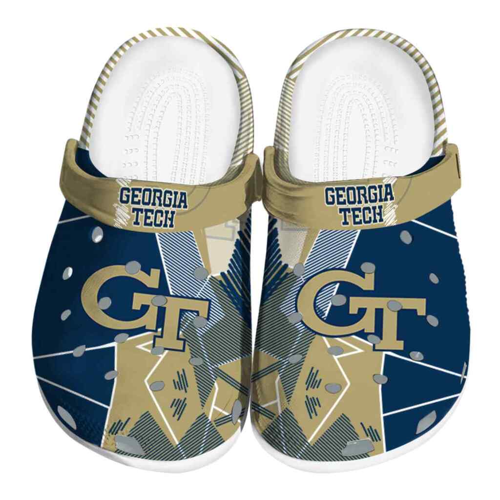 Georgia Tech Yellow Jackets Geometric Background ClogTVC1801816