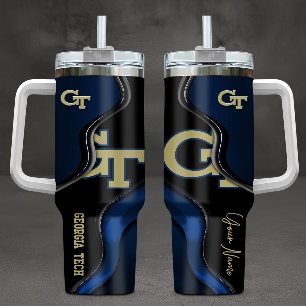 Georgia Tech Yellow Jackets NCAA Custom Stanley Cup 40 oz 30 oz Tumbler With HandleTVC2301105