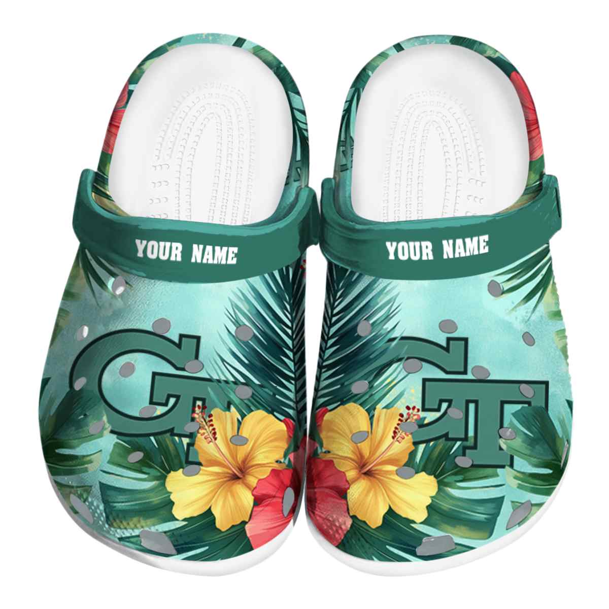 Georgia Tech Yellow Jackets NCAA Sport Crocs Crocband Clogs Shoes Comfortable For Men Women and Kids