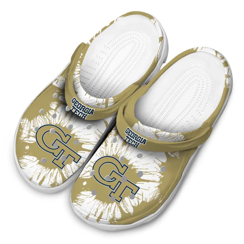 Georgia Tech Yellow Jackets Splatter Graphics ClogTVC1801752 - Image 4