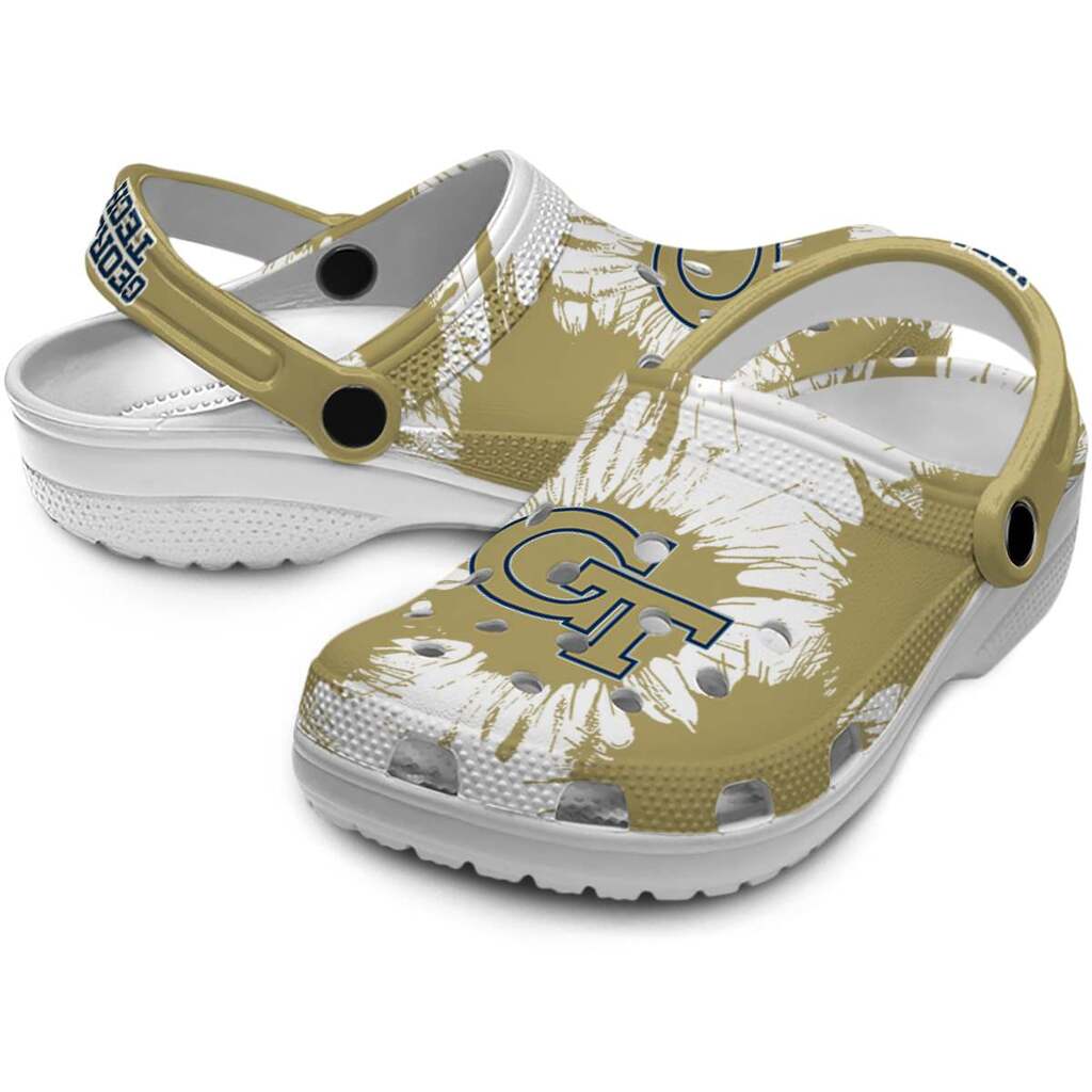 Georgia Tech Yellow Jackets Splatter Graphics ClogTVC1801752 - Image 3