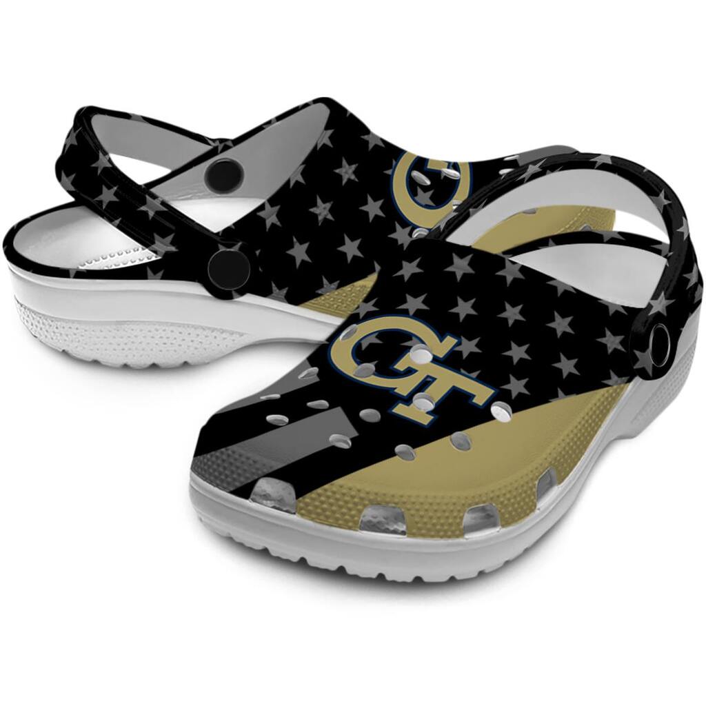 Georgia Tech Yellow Jackets Stellar Stripes Theme ClogTVC1801780 - Image 3