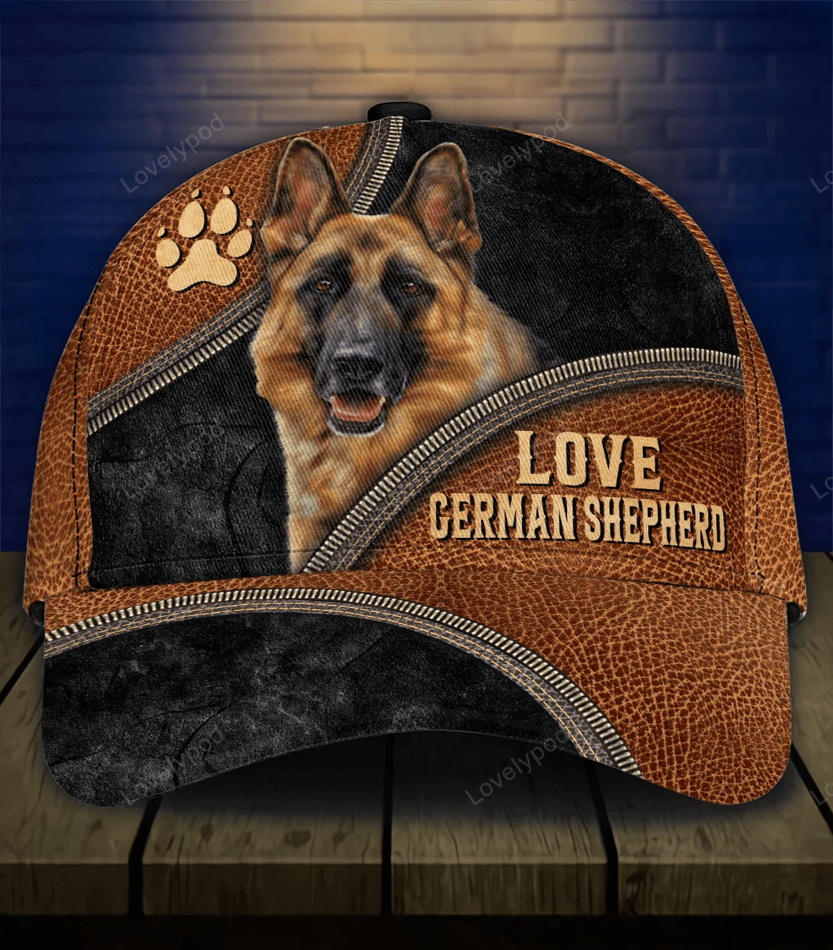 German shepherd Classic Cap, Gift for German Shepherd Lovers, 3D Printed baseball Cap Trucker Hats Custom Hats Gifts For Men & Women