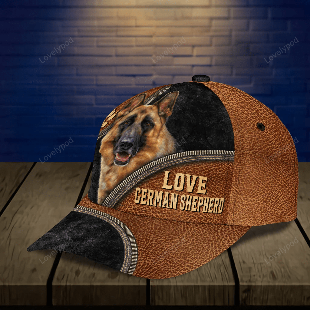 German shepherd Classic Cap, Gift for German Shepherd Lovers, 3D Printed baseball Cap Trucker Hats Custom Hats Gifts For Men & Women