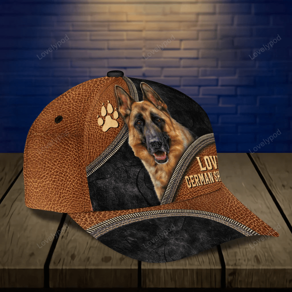 German shepherd Classic Cap, Gift for German Shepherd Lovers, 3D Printed baseball Cap Trucker Hats Custom Hats Gifts For Men & Women