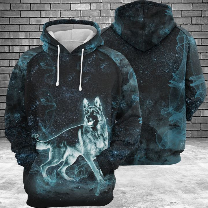 German Shepherd Galaxy 3D All Over Print Hoodie, Zip Hoodie