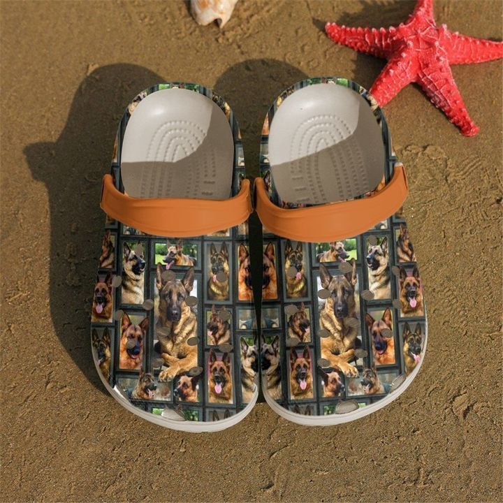 German Shepherd Pattern Classic Clogs Shoes