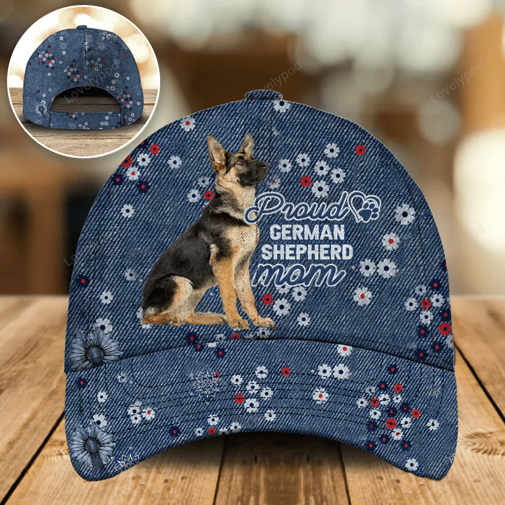 German Shepherd Proud Mom Classic Cap Hat, Summer Cap Hat For Dog Mom Trucker Hats Custom Hats Gifts For Men & Women