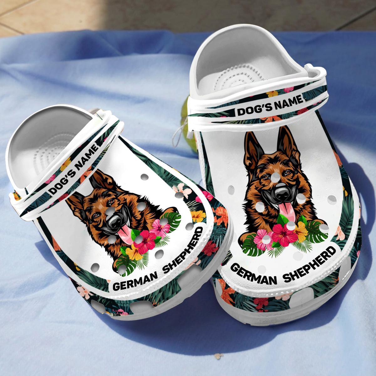 German ShepherdDog Crocs Crocband Clogs Shoes Comfortable For Men Women and Kids