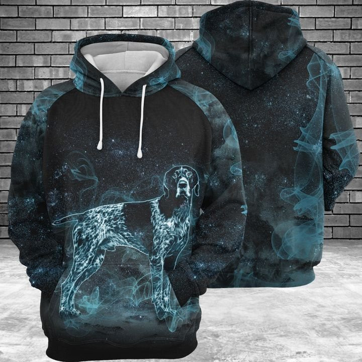 German Shorthaired Pointer Galaxy 3D All Over Print Hoodie, Zip Hoodie