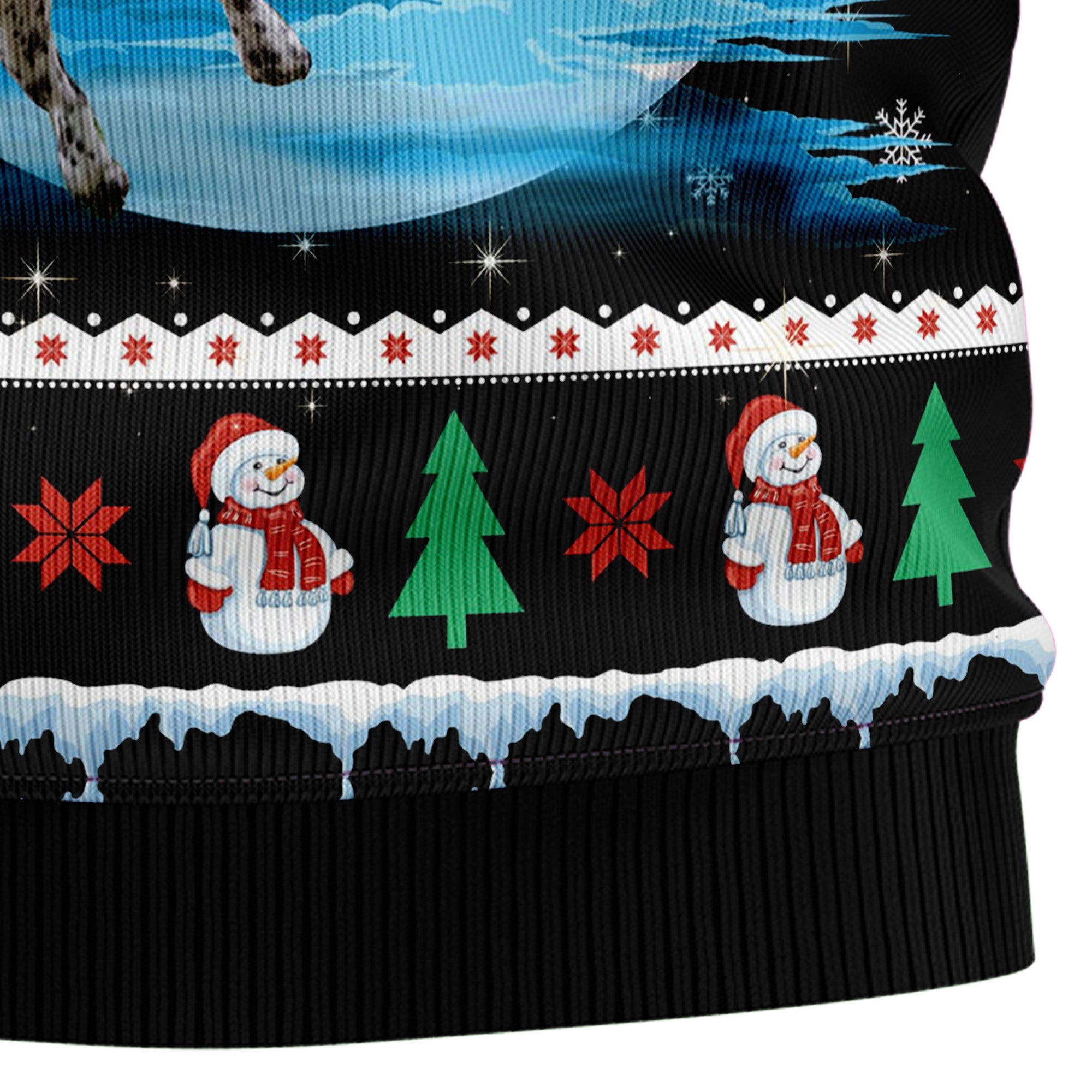 German Shorthaired Pointer Santa On Highway Ugly Sweater - Image 5