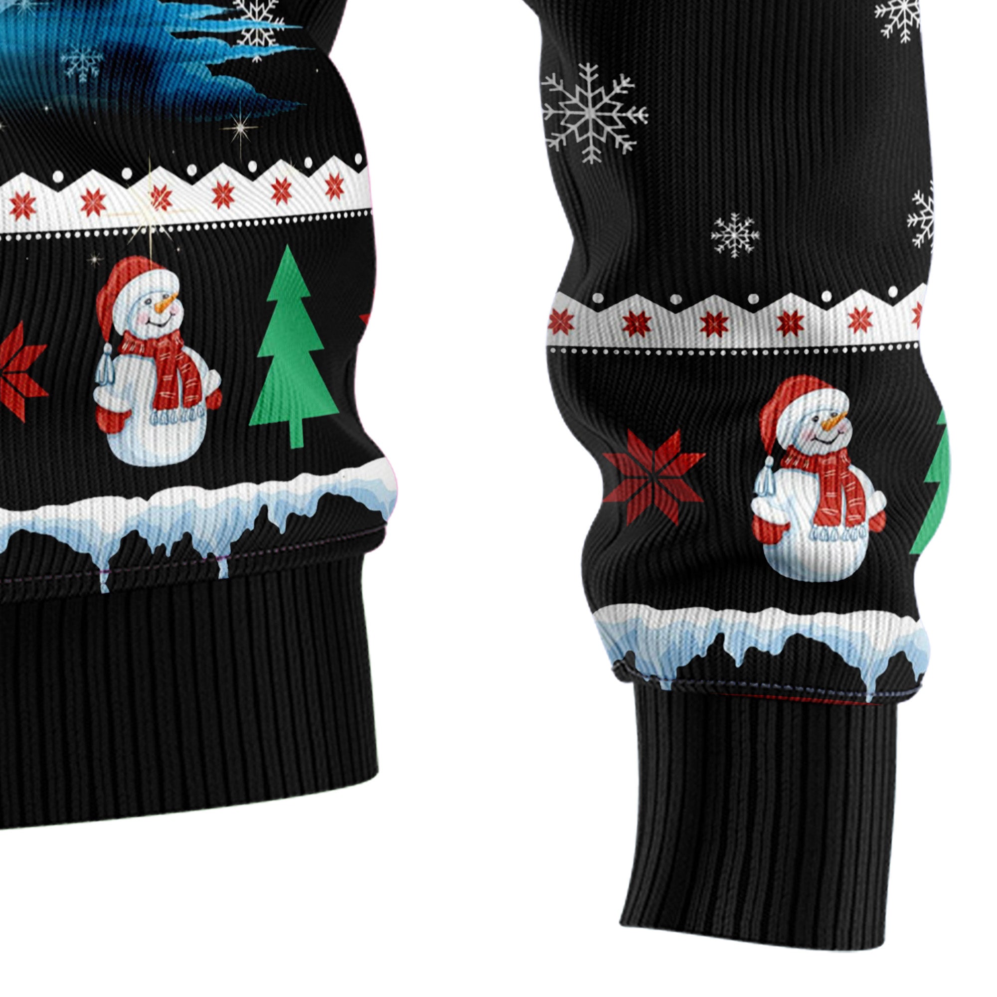 German Shorthaired Pointer Santa On Highway Ugly Sweater - Image 6
