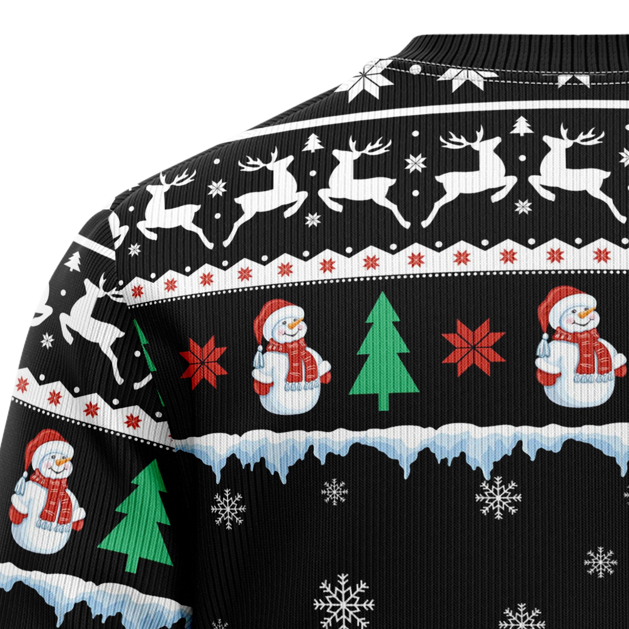 German Shorthaired Pointer Santa On Highway Ugly Sweater - Image 8